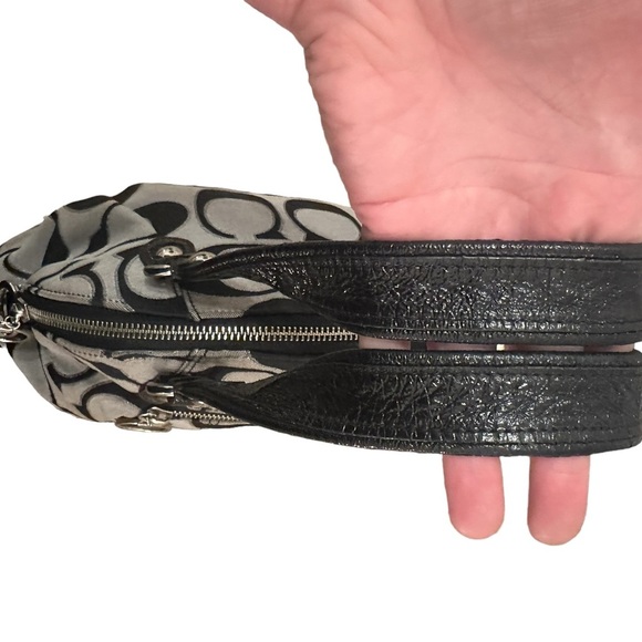 Vintage grey black Coach Poppy handbag with crossbody strap - Picture 7 of 7